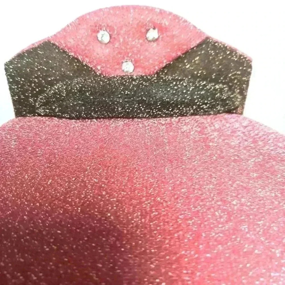 Fantastic Retro Style Kitchy Jewellery Box. Miniature Round Bed. Bling/Ruffles - Picture 2 of 5